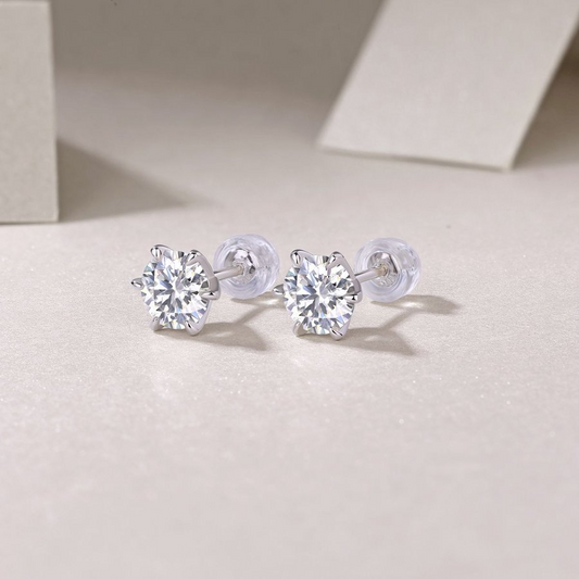 Khuyên tai nữ kim cương Moissanite
